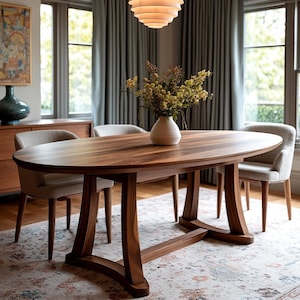 The Quinn Oval Dining Table: Heirloom Quality Solid Wood Table - Etsy