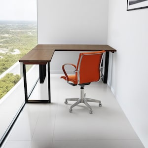 The Underhill Walnut L-Desk