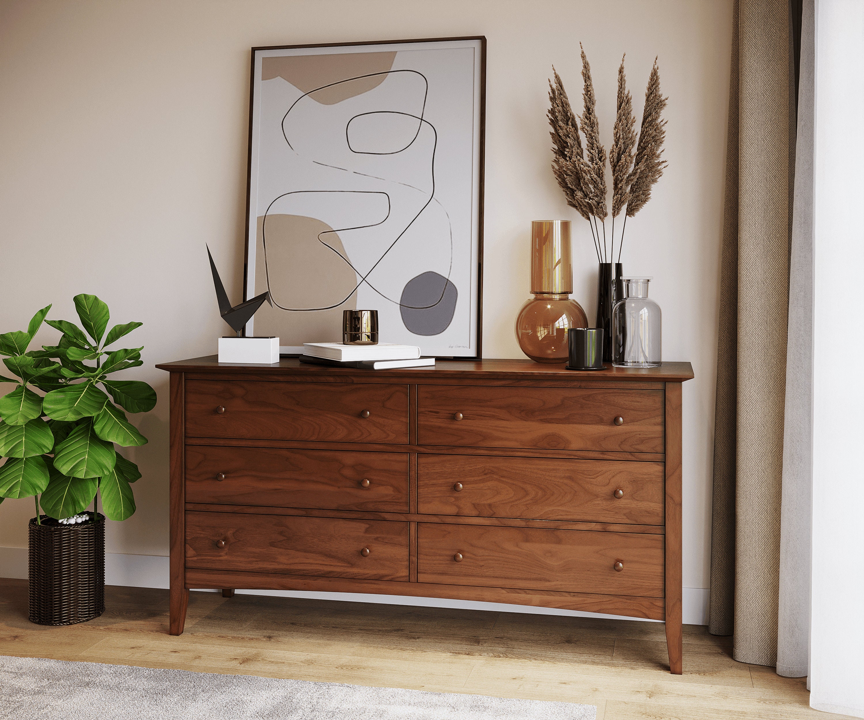 Handcrafted Wooden Shaker Bedroom Dresser Handmade Wooden Dresser Made Custom With Cherry Maple White Oak or Walnut Etsy