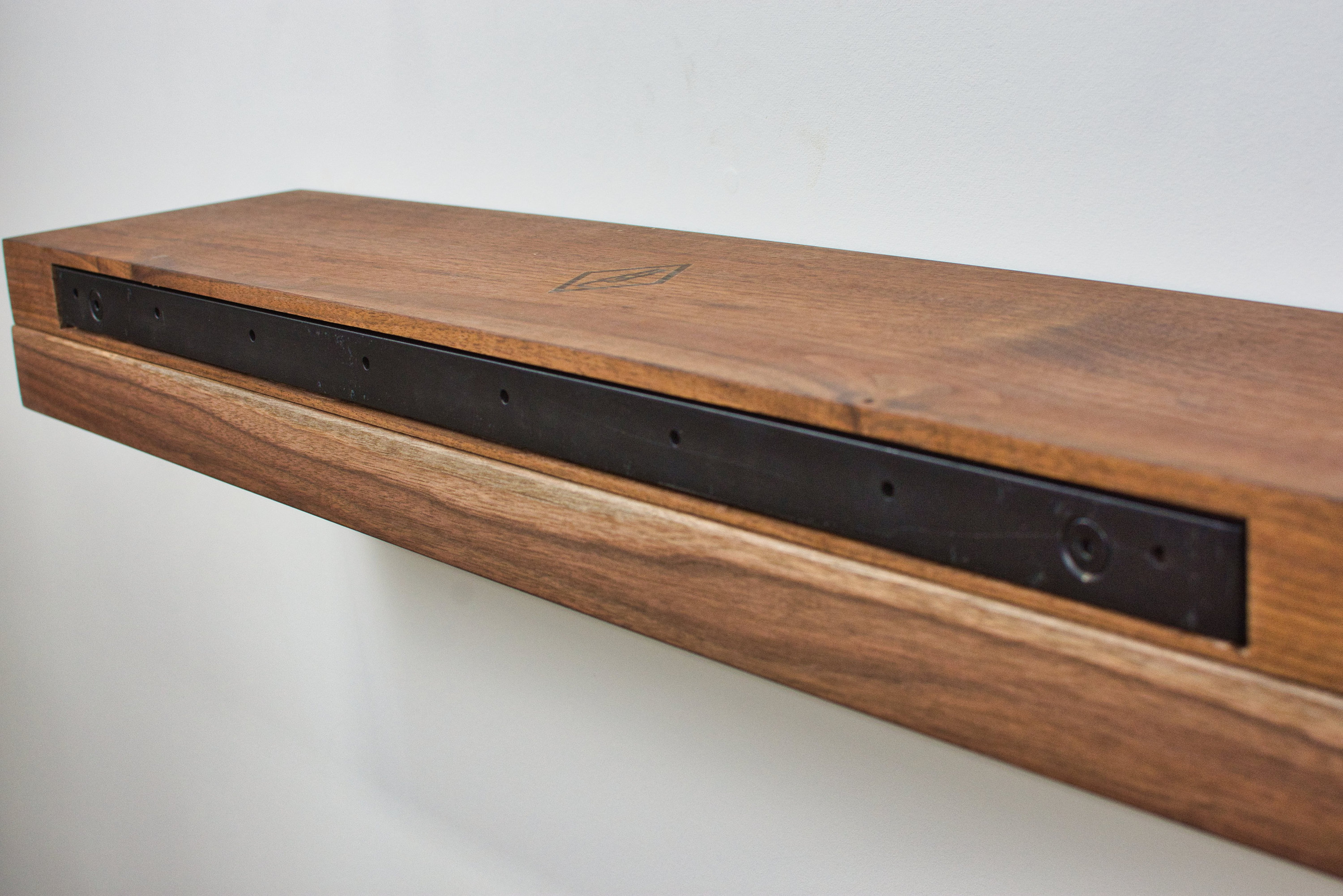 Walnut Floating Shelves Dark Wood Shelves Espresso Floating Etsy