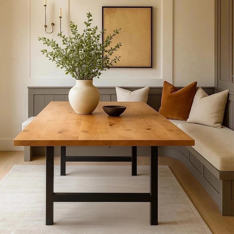 The Hepburn Dining Table: Rustic Wooden Kitchen Table - Etsy