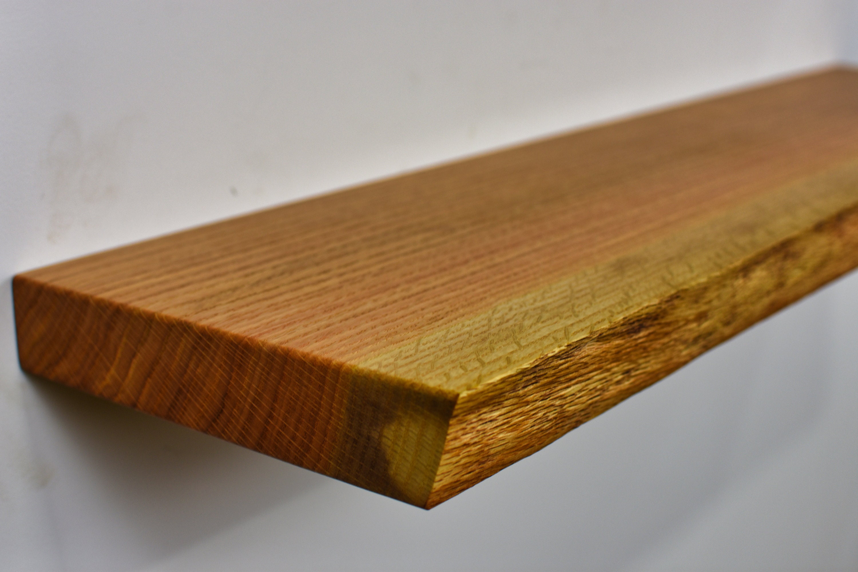 Red Oak Live Edge Shelves Red Oak Shelf Live Edge Wood Etsy