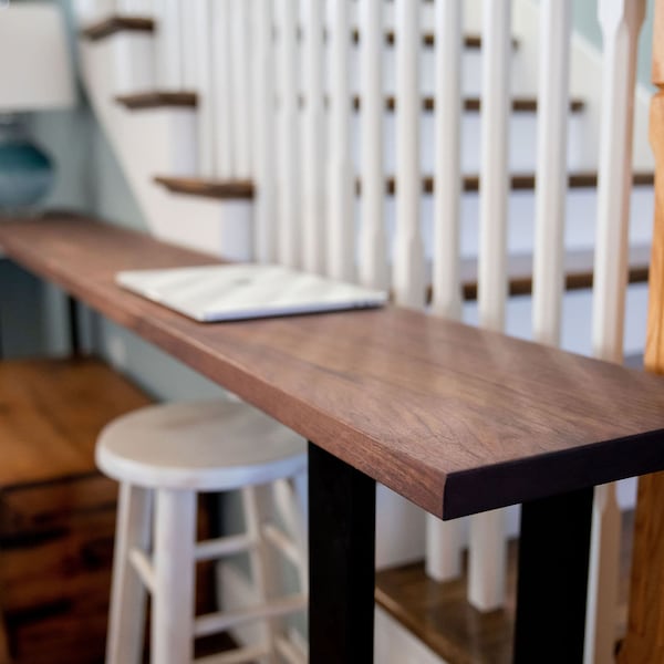 Narrow Console Table, Modern Entryway Table, With Metal Legs, Hallway Table, Foyer Table, Thin Console Table, Small Console Table Solid Wood