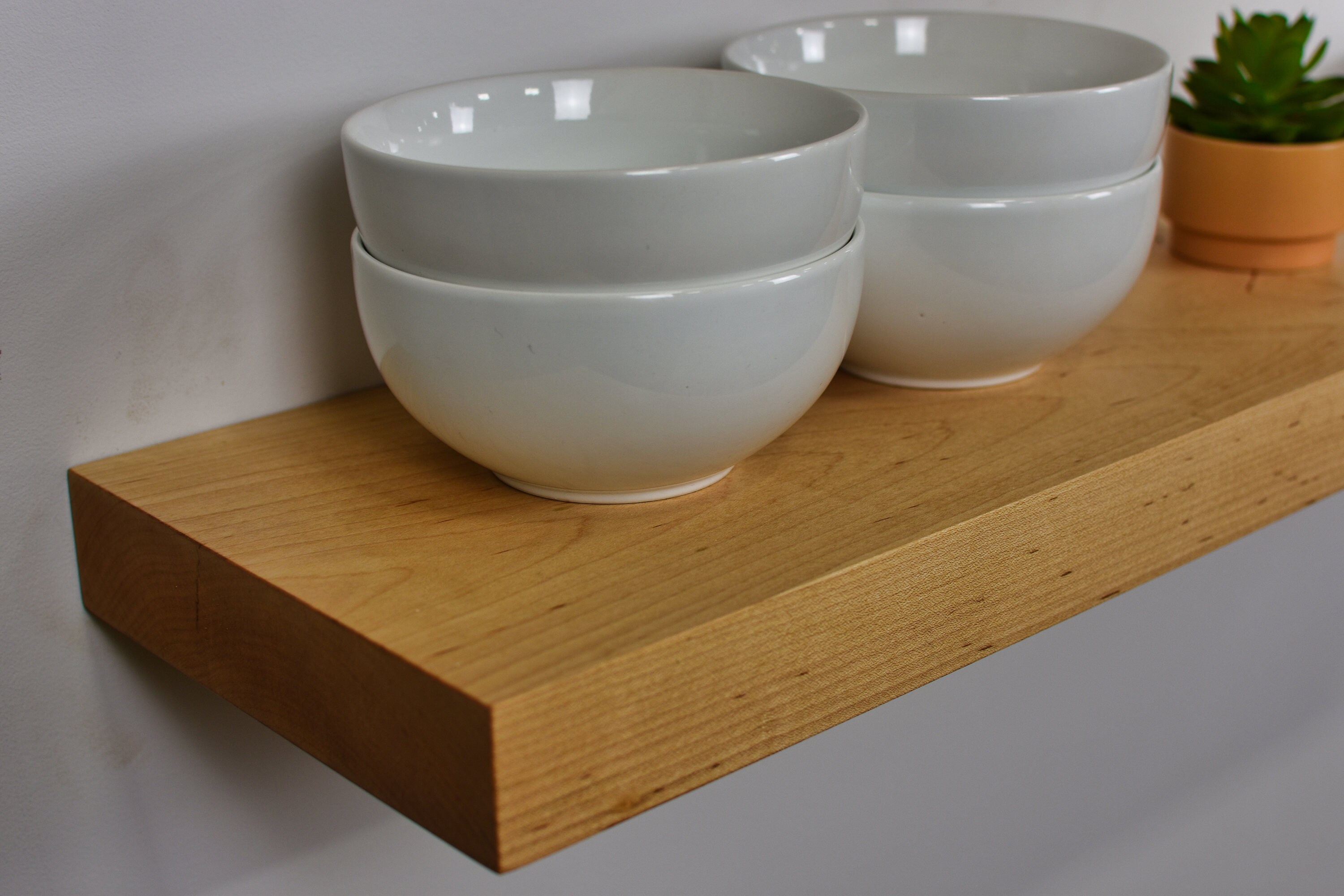 Maple Shelves Maple Floating Shelves Maple Bookshelf Maple Etsy