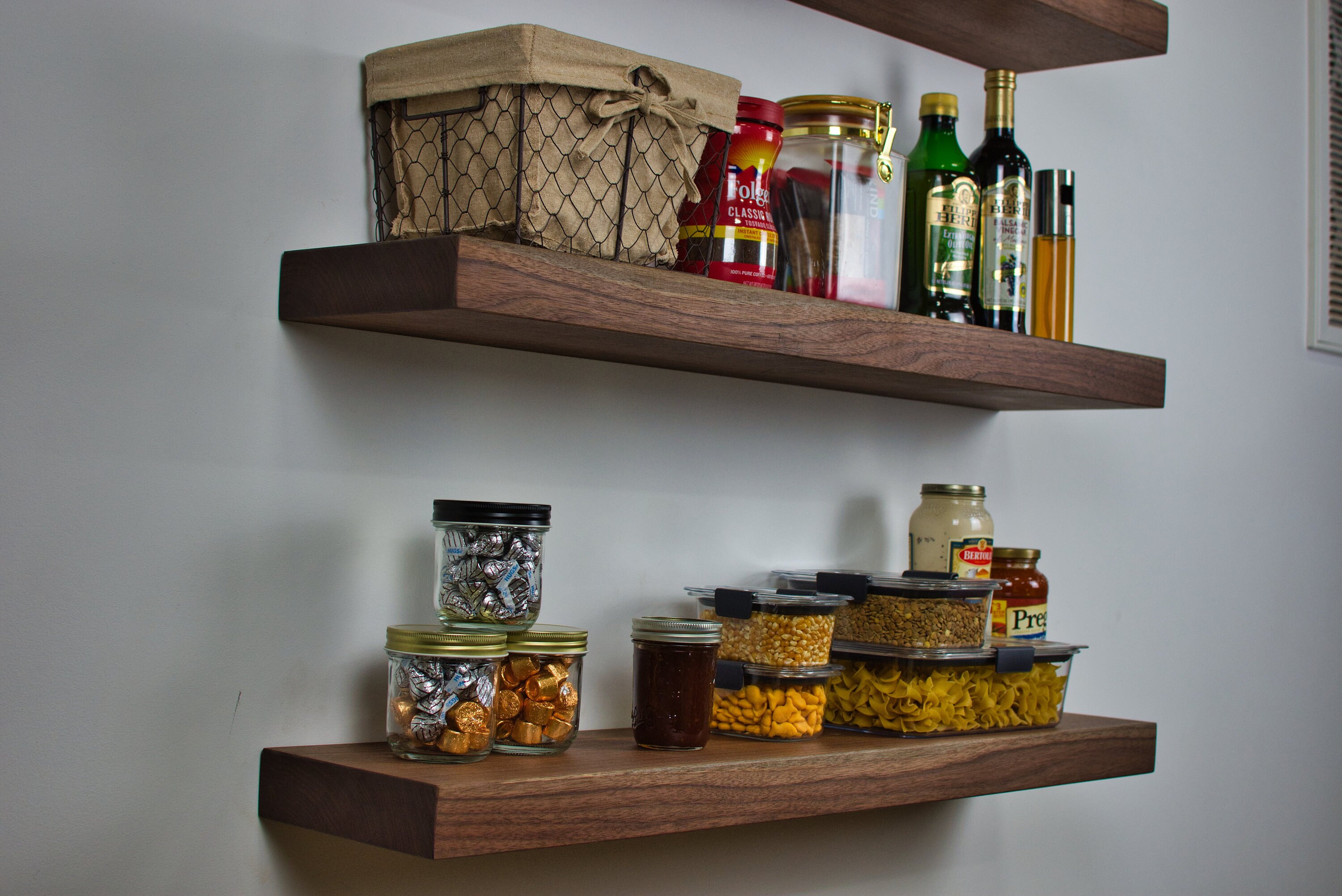 Pantry Shelves Pantry Rack Wooden Pantry Shelves Floating Etsy New Zealand