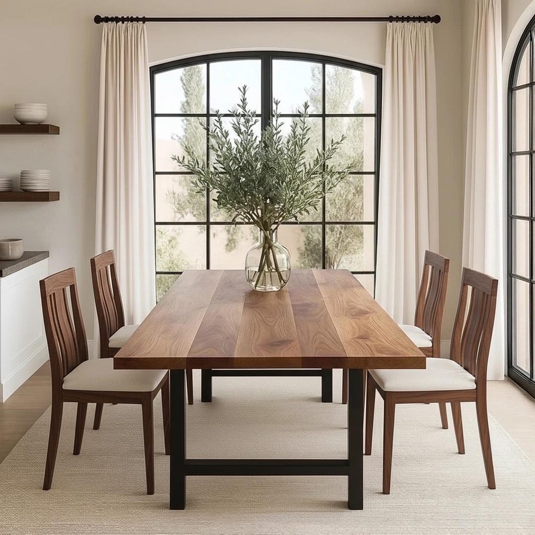 The Hepburn Dining Table: Rustic Wooden Kitchen Table - Etsy
