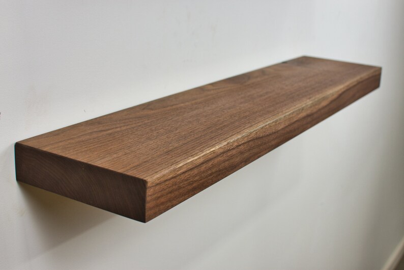 Heavy Duty Wall Shelves Deep Floating Shelves Solid Wood Etsy