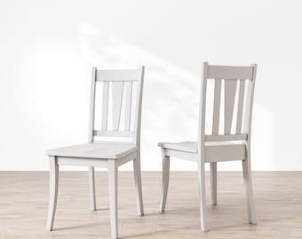 White Solid Wood Lambert Dining Chair, Wooden Chair, Dining Chair, Walnut Dining Chair, White Chair, Custom Chair