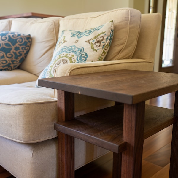Walnut End Table Etsy
