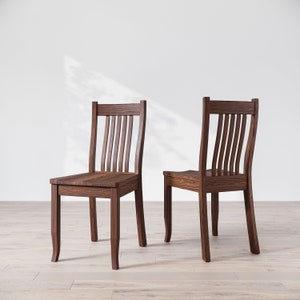 Solid Wood Ensworth Dining Chair, Wooden Chair, Dining Chair, Walnut Dining Chair, Black Walnut Dining Chair, Black Chair, Custom Chair