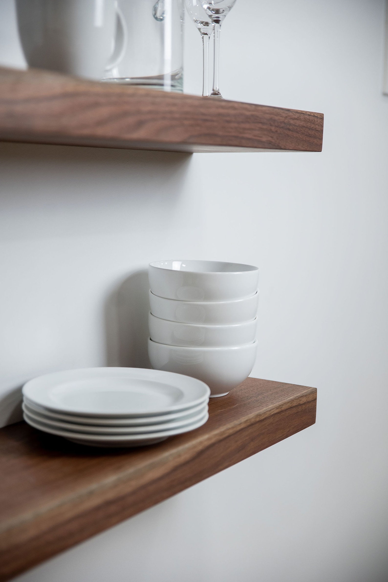 Walnut Floating Shelves Dark Wood Shelves Espresso Floating Etsy