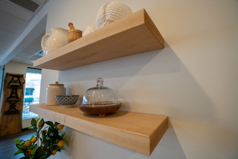 Maple Shelves Maple Floating Shelves Maple Bookshelf Maple Etsy