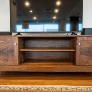 Custom Solid Wood Entertainment Center, Handcrafted Wooden TV Stand, Console, Media Console, Storage Hutch for Living Room, Media Center