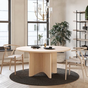 The Taylor Maple Dining Table, round dining table, circle table, solid wood table