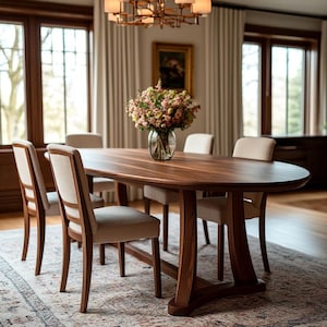The Quinn Oval Dining Table: Heirloom Quality Solid Wood Table - Etsy
