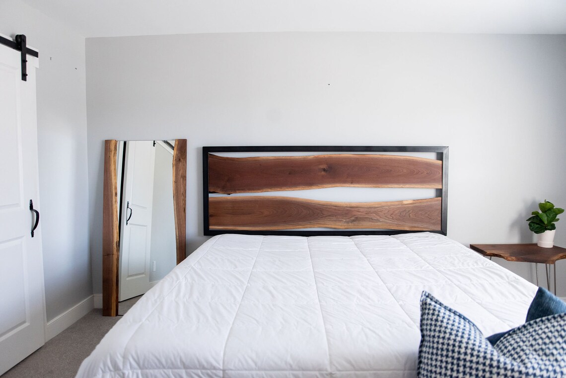 Espejo del dormitorio espejo de pie espejo de borde vivo | Etsy