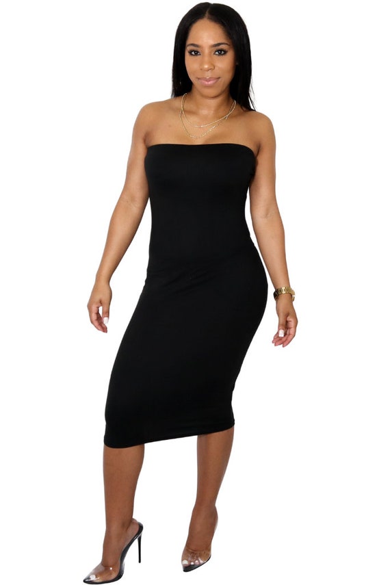 knee length tube dress