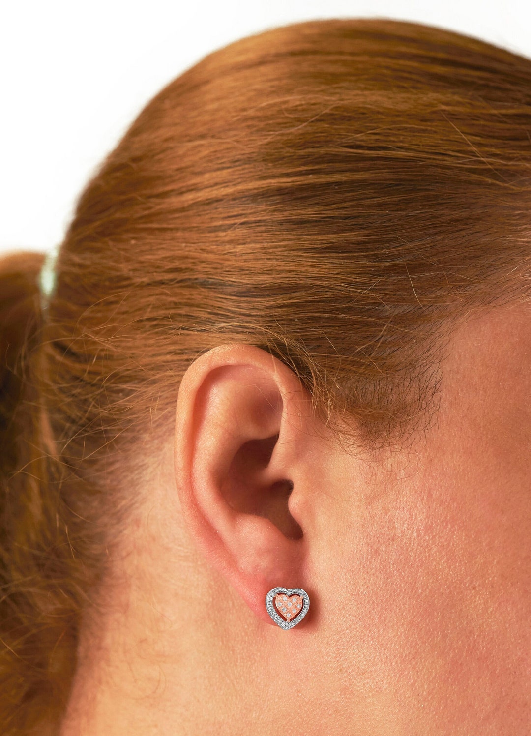 Heart Stud Earrings, Heart Earrings Stud, Heart Jewelry, Heart Earrings