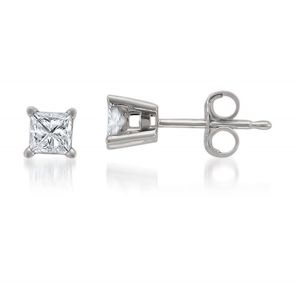 1 Carat Diamond Solitaire Earrings Etsy