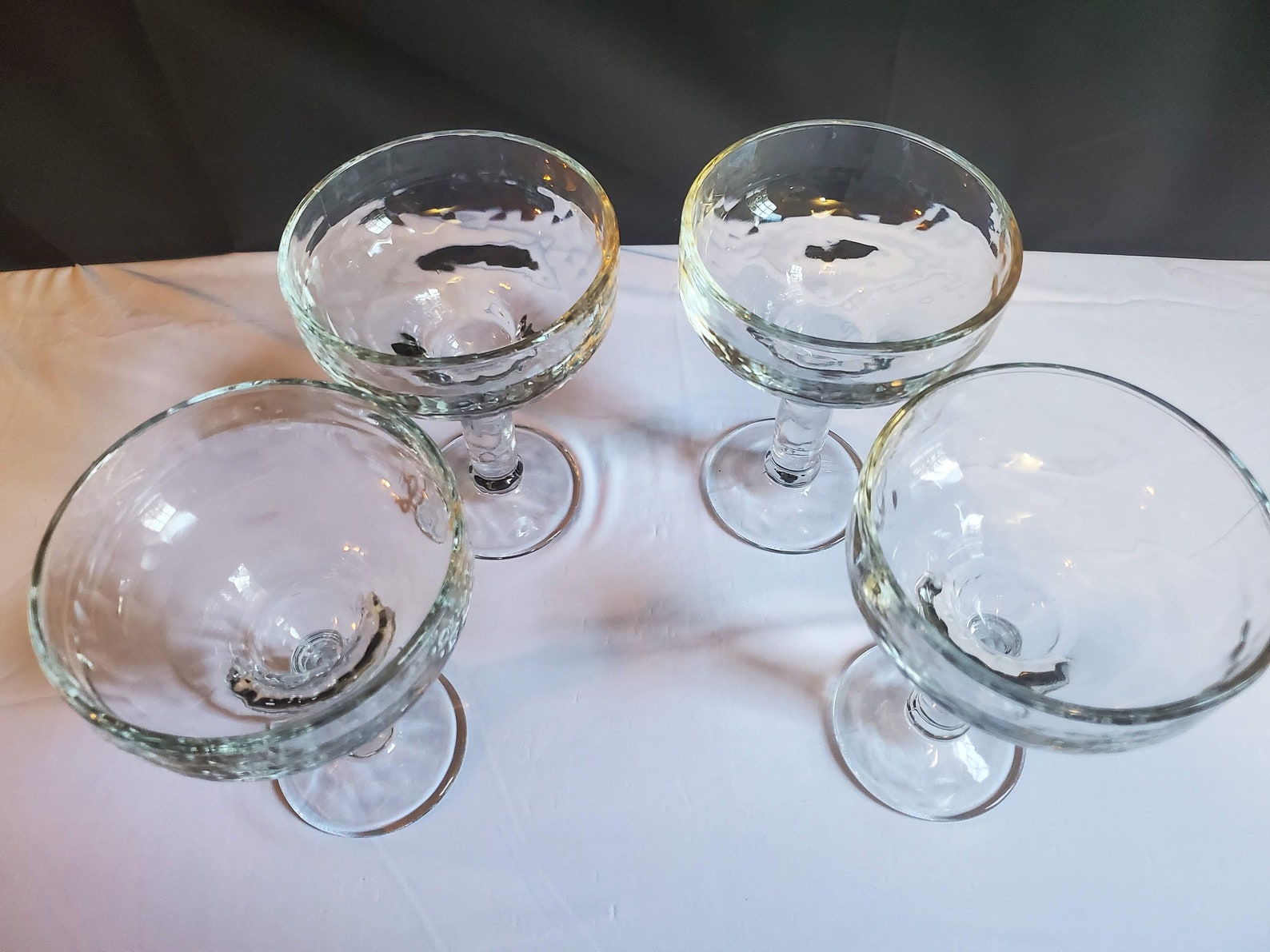 Set of 4 Hand Blown Crystal Margarita Glasses Etsy