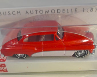 Busch Automodelle 1950 Buick Super Riviera coupe. Mint in box. 1:87 HO. Germany