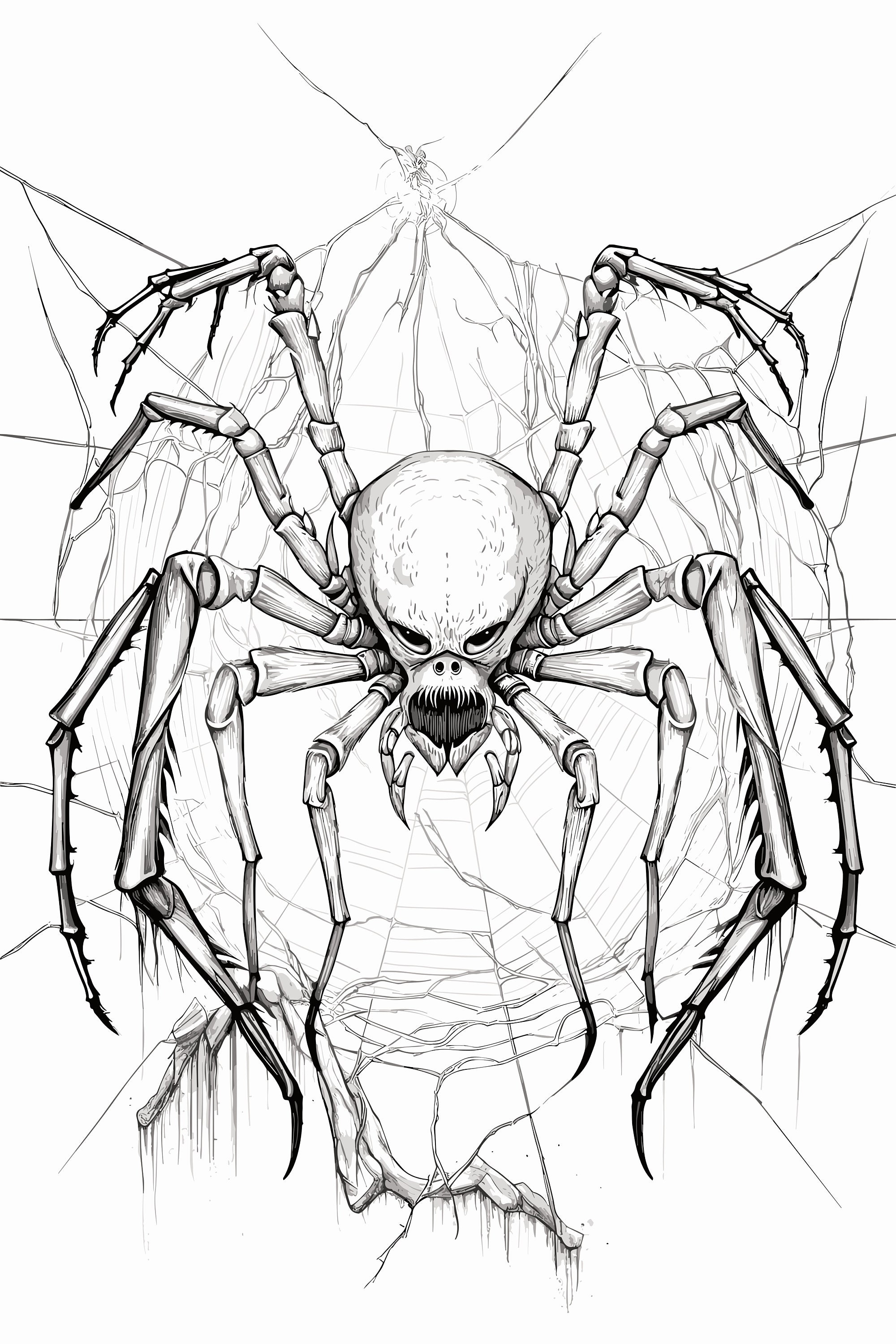 Scary Halloween Coloring Pages - Etsy