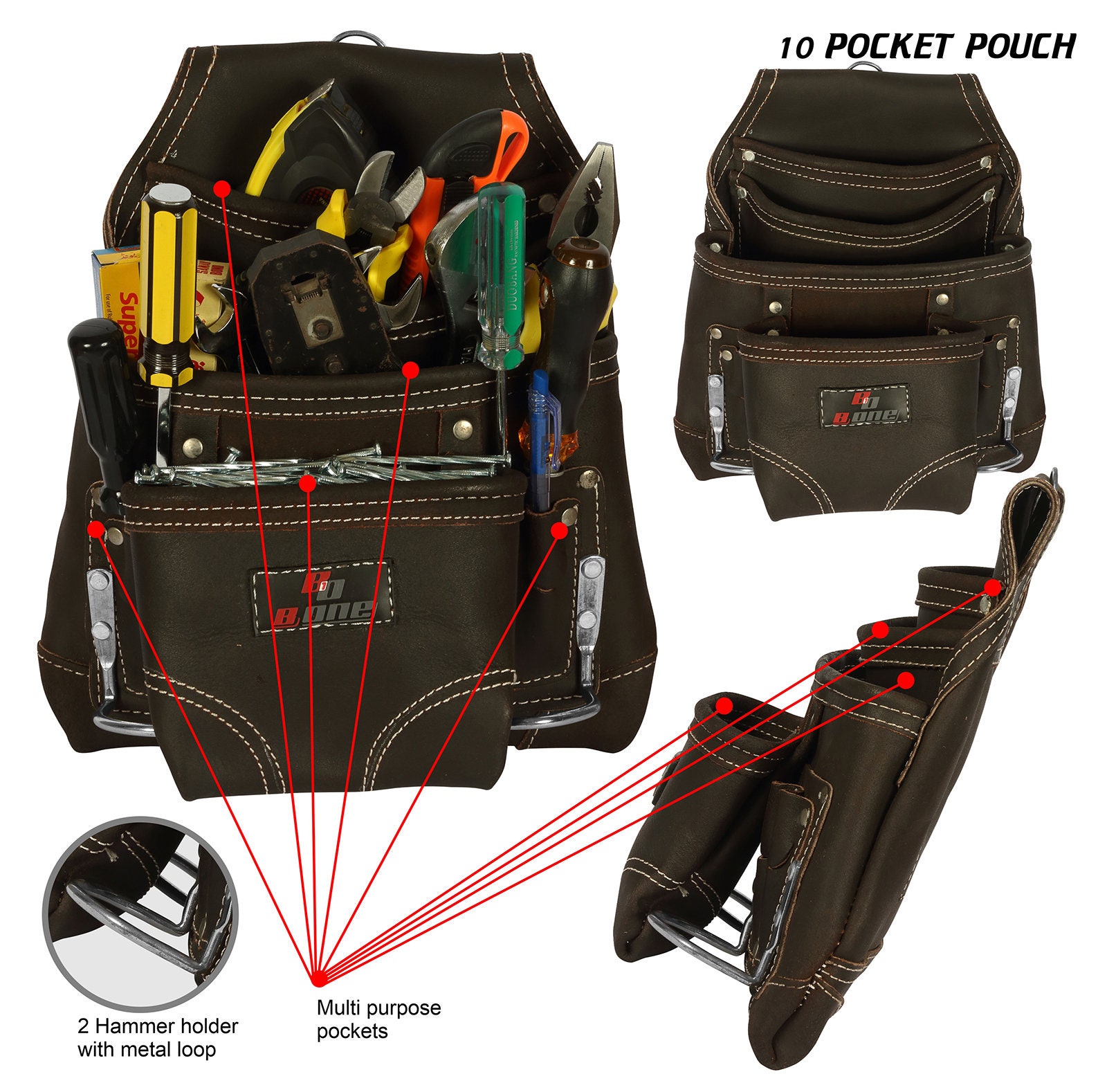 Leather Carpenter tool Pouch Heavy Duty Tool Pouch Bag 10 Etsy