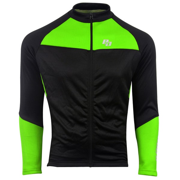 Cycling Jersey With Fluorescent Colors - Warm & Breathable - Green, Red, Orange, Neon Orange
