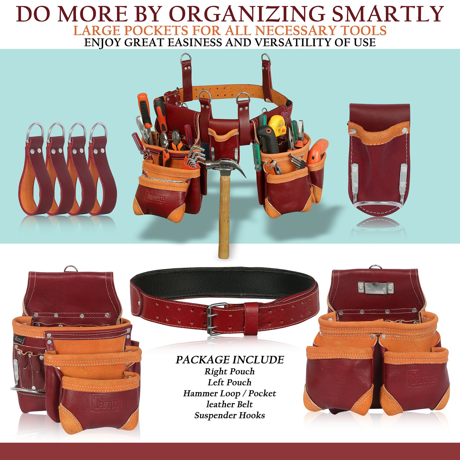 Trutuch Leather Tool Belt With Leather Work Suspender Padded Etsy