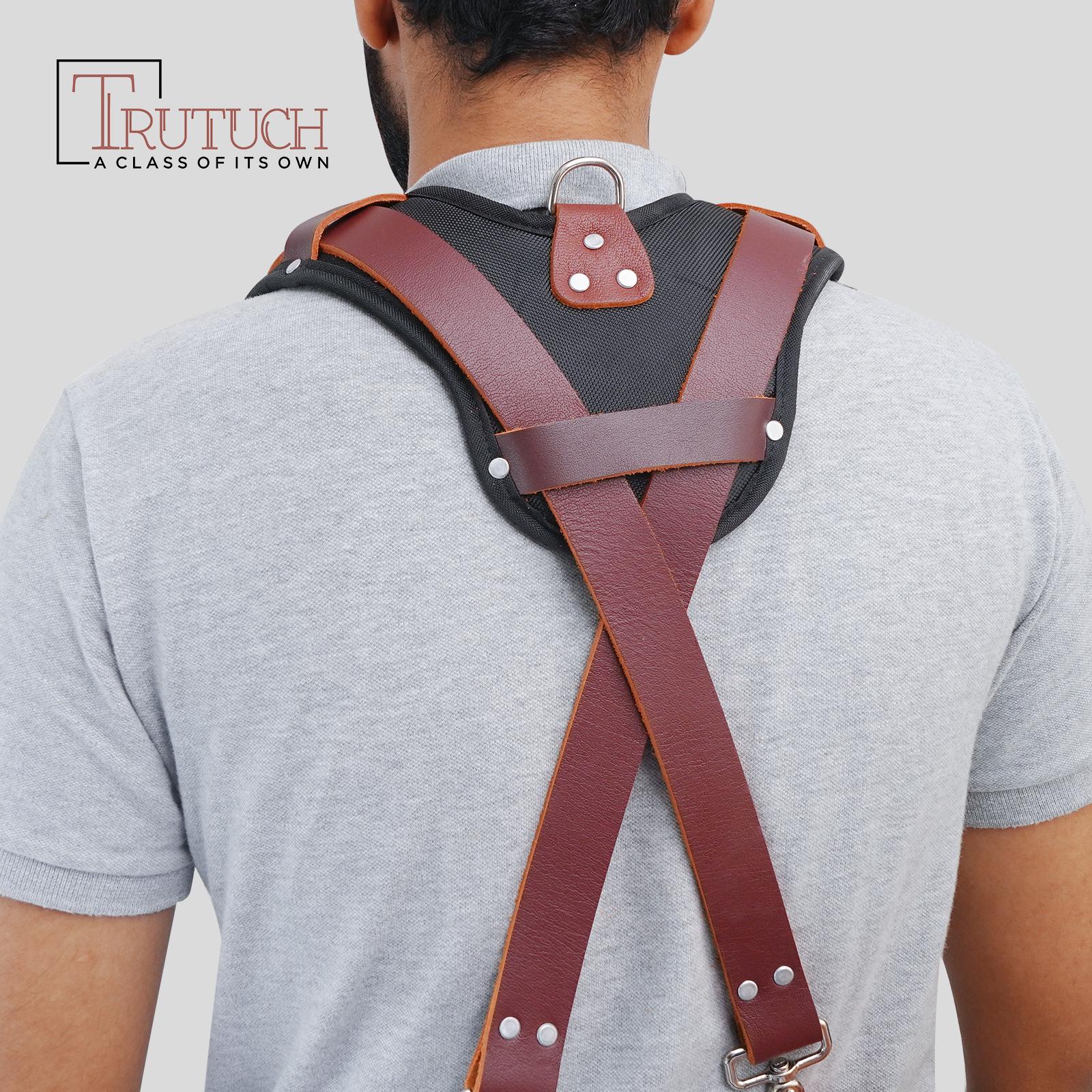 WELKINLAND Heavy-Duty Leather Tool Belt Suspenders, Leather - View #6