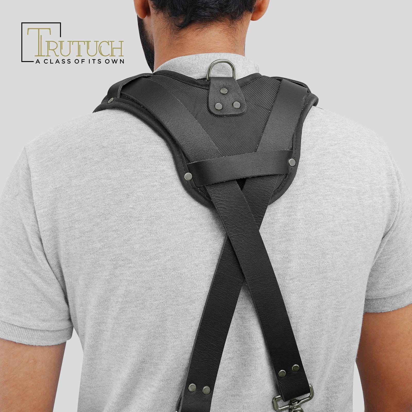 WELKINLAND Heavy-Duty Leather Tool Belt Suspenders, Leather - View #3