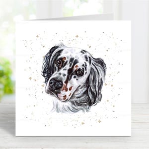 Carte de poseur anglais, belle carte de voeux de chien pour toute occasion, anniversaire, merci, rétablissement, sympathie, perte d'un animal de compagnie, 6 x 6 po.