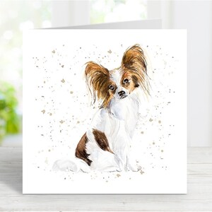 Tarjeta Papillon, adorable tarjeta de felicitación para cualquier ocasión: cumpleaños, agradecimiento, recuperación, condolencias, pérdida de mascota, 15 x 15 cm