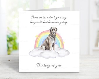 Irish Wolfhound Sympathy Card Dog Thinking of You Card Sentimental Dog  Loss Quote Rainbow Bridge Dog Card 6