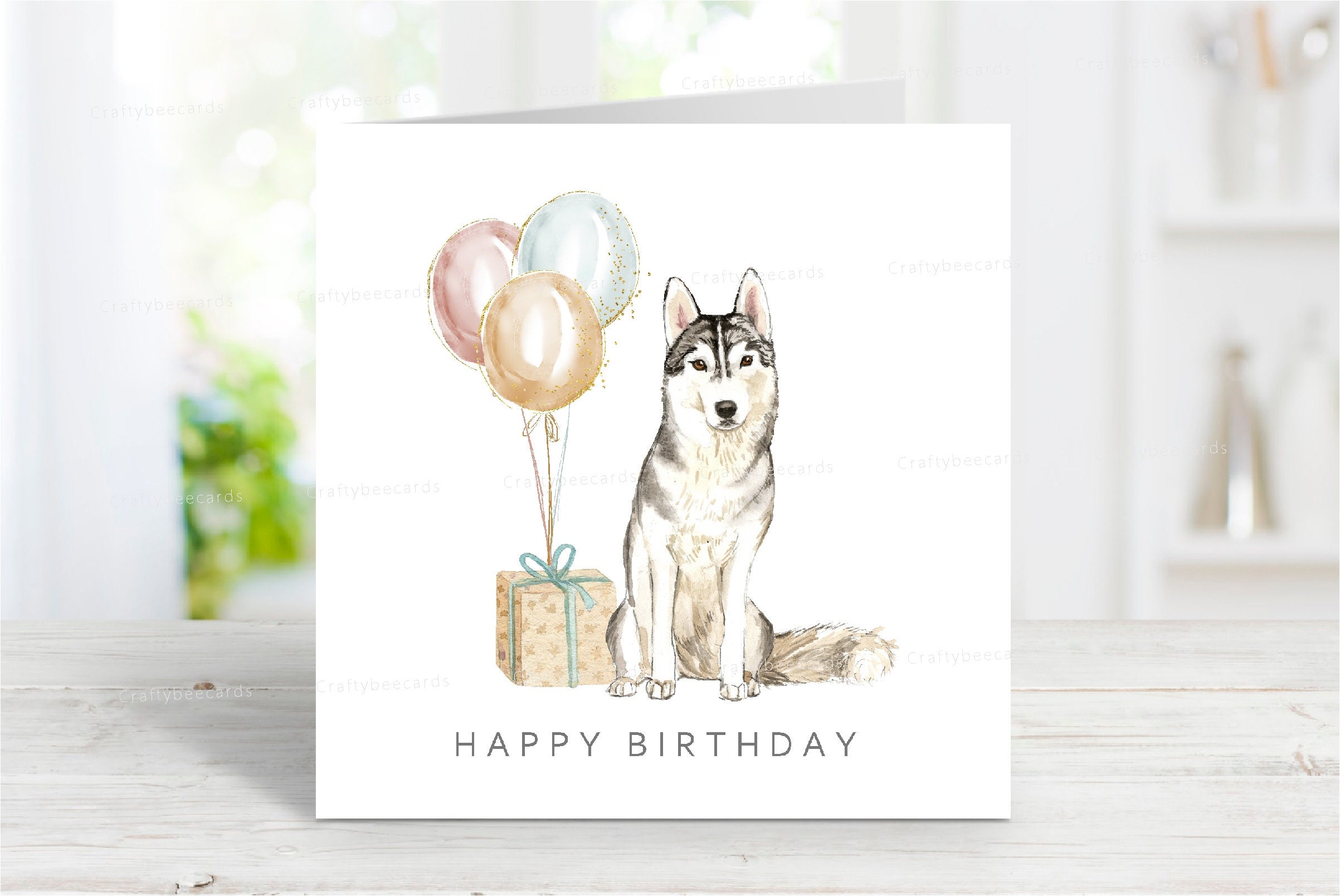 Fondo Felice Del Biglietto Di Auguri Per Il Compleanno Con Un Cane