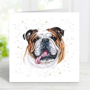 "Süßer Hund, Bulldogge Karte, ""schöner Hund"" Grußkarte für jeden Anlass - Geburtstag, Danke, Gute Besserung, Sympathie, Haustier Verlust, 15,5 x 15 cm"