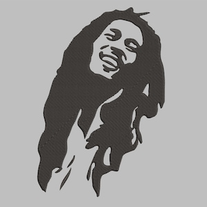 Bob Marley Embroidery Design 3 SIZES dst exp hus jef jpx pes vp3 xxx