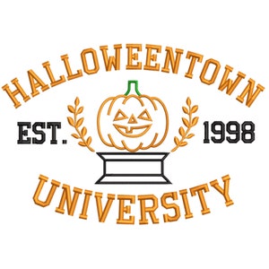 Halloweentown University Embroidery Design 7 SIZES xxx vp3 pes pcs jpx jef hux exp emd dst