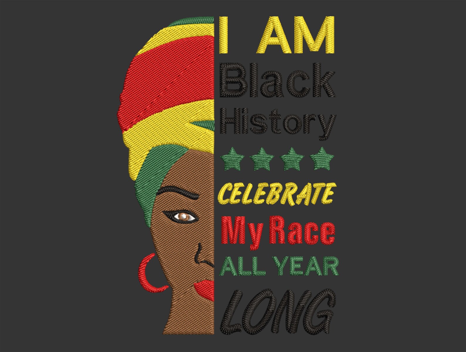 I am black history embroidery designs available for 6x4 hoop  etsy