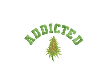 Addicted Bud Embroidery Design 4 SIZES dst exp hus jef jpx pes vp3 xxx