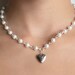 Heart Locket Pearl Necklace