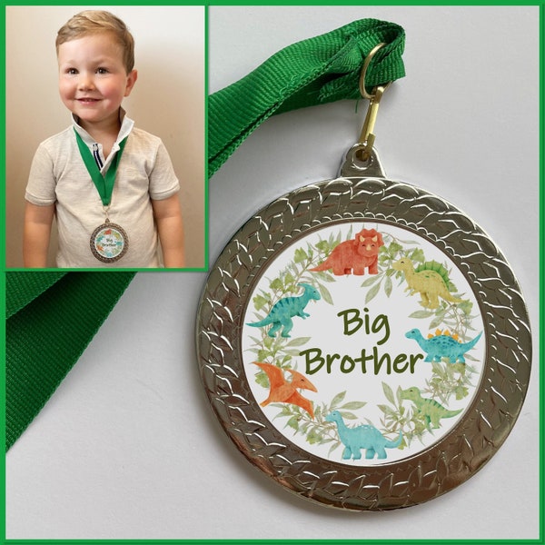 Big Brother Medaille | Schwangerschaft offenbaren | Geschwister Medaille | Herzlichen Glückwunsch | Neues Baby | Feier | Einzigartiges Geschenk