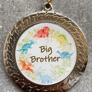 Big Brother Medal Unique Present Sibling Gift Congratulations New Baby Pregnancy Celebration Keepsake image 7