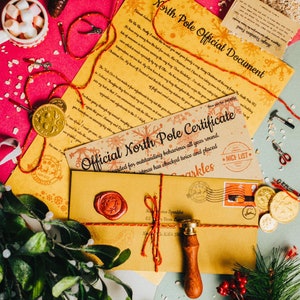 Papá Noel personalizado/Carta de Papá Noel/Lista de Niza Certificado/Comida de Reno/Navidad/Cartas Infantiles