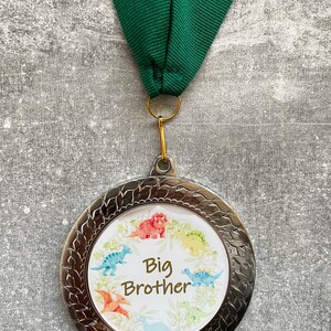 Big Brother Medal Unique Present Sibling Gift Congratulations New Baby Pregnancy Celebration Keepsake image 6