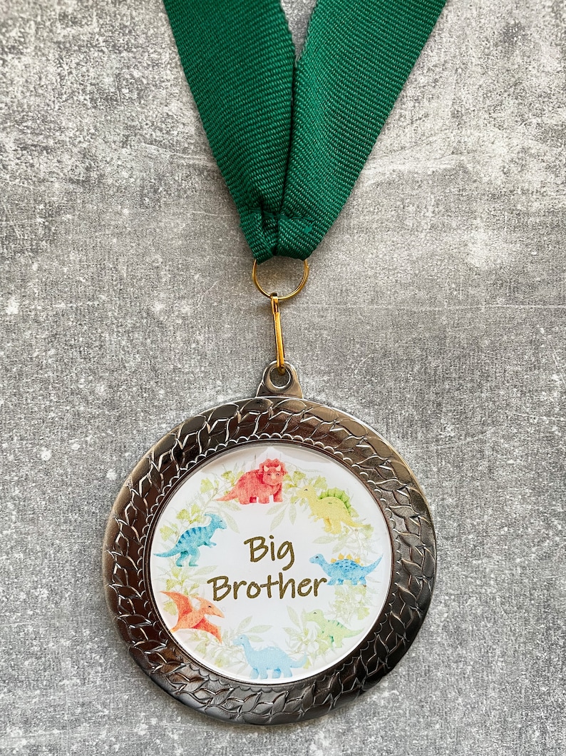 Big Brother Medal Unique Present Sibling Gift Congratulations New Baby Pregnancy Celebration Keepsake image 6