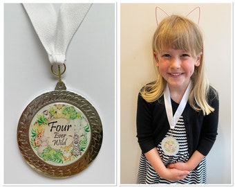 Wild Themed Birthday Medal | Wild at One | Two Wild | Young, Wild & Three | Four ever wild | Birthday Badge