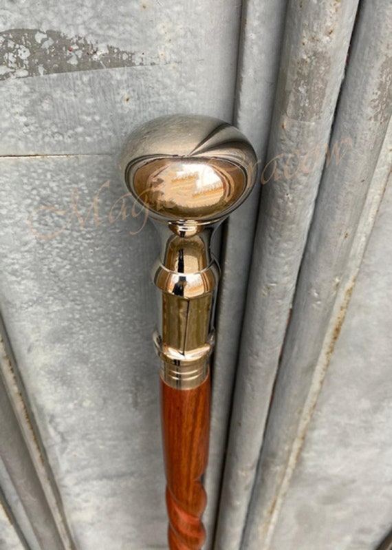 Beautiful Brass Elegant Walking Stick Nautical Wooden Twisted Etsy