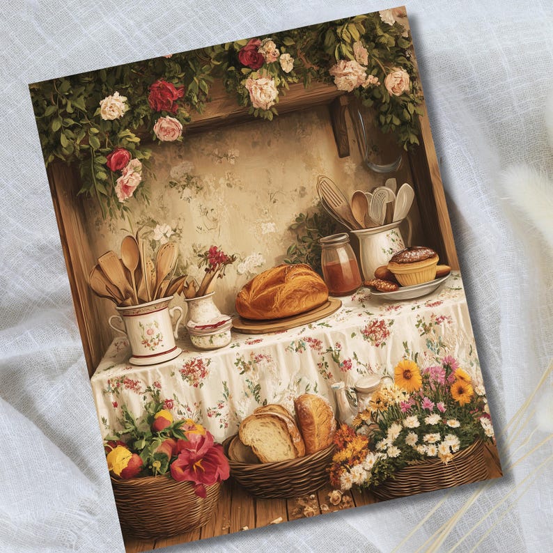 24 Pages Farm Kitchen Paper Pack Vintage Junk Journal Printable ...