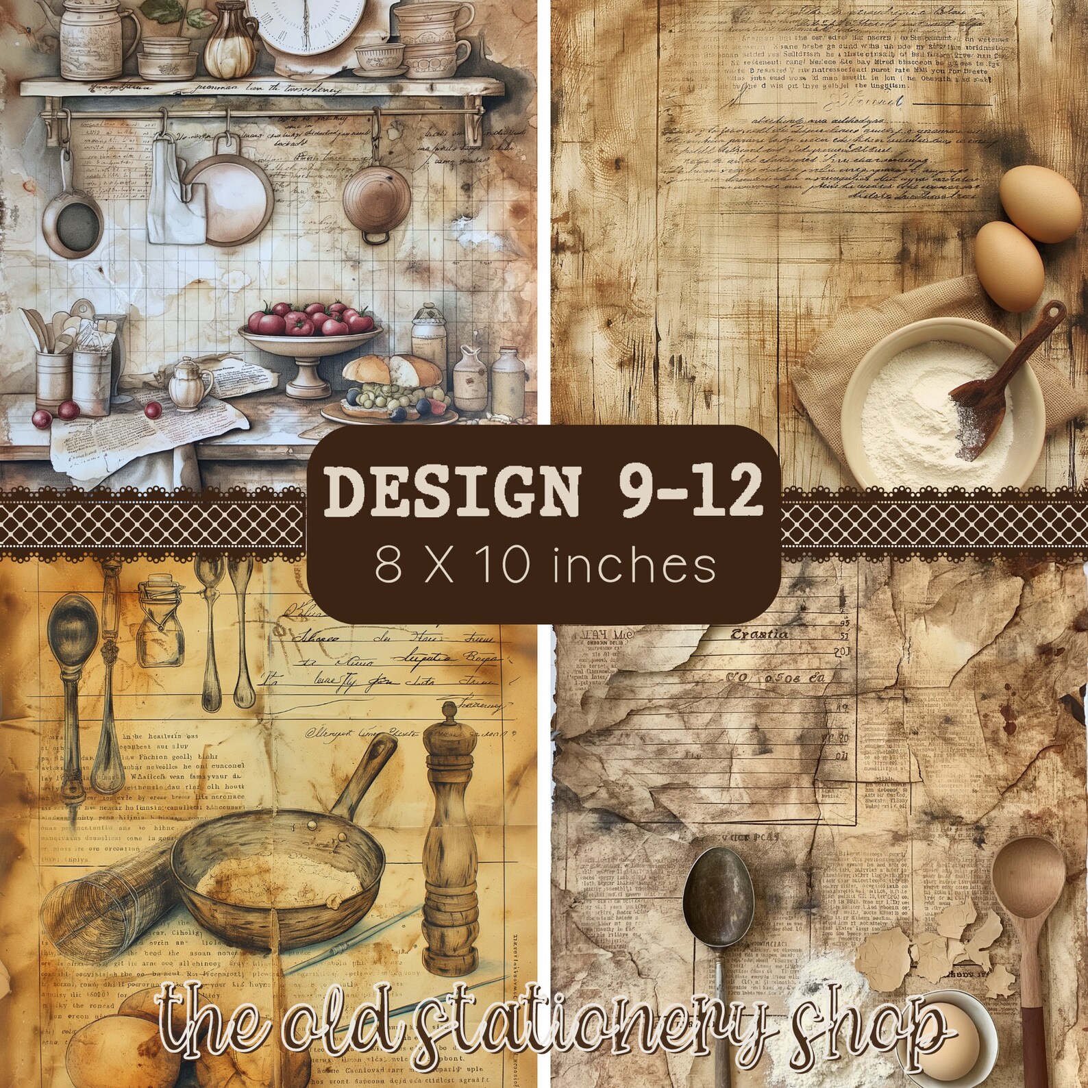 Old Kitchen Paper Pack Vintage Junk Journal Printable Pages ...